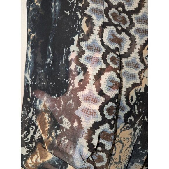 Womens Cabi #572 Dressed Up Sweatshirt Python Medium Sheer Long Sleeve Top - Picture 7 of 11